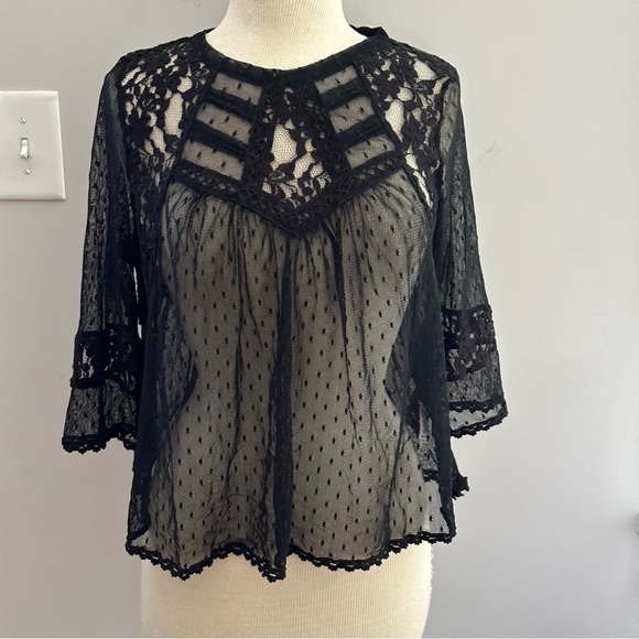Free People Modern Romance lace crop top - Picture 3 of 12